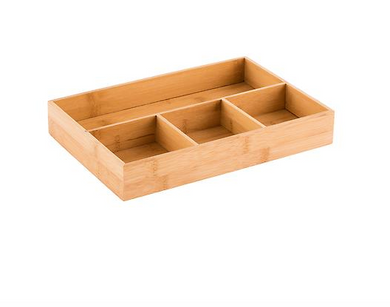 Bamboo Multi-Compartment Drawer Insert