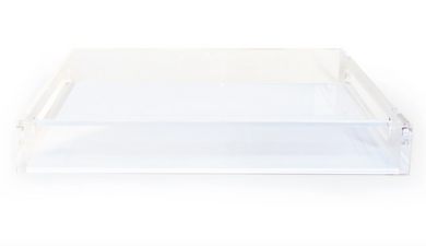 White & Clear Acrylic Serving Tray