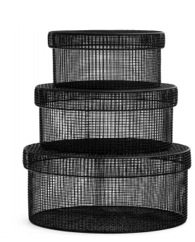 Black Metal Stacking Basket