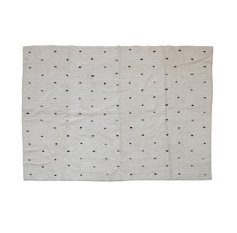 Cotton Tufted Black & White Dot Rug