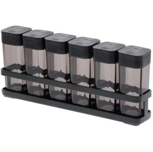 Large Set Tower Spice Bottles with Rack