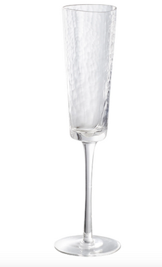 Serapha Hammered Glass Champagne Flute