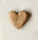 Carved Mango Wood Heart
