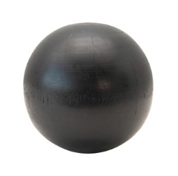 Hand-Carved Mango Wood Ball - Espresso Finish