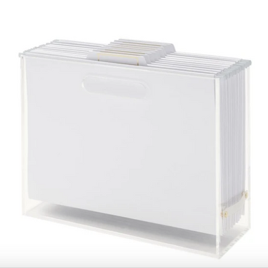 Acrylic Slim File Box with Files