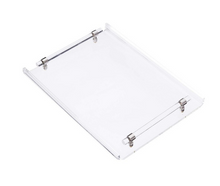 Load image into Gallery viewer, Clear Lucite Tray with Clear Handles