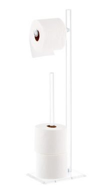 Acrylic Toilet Paper Reserve and Dispenser