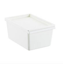Load image into Gallery viewer, White Plastic Storage Bin with Lid