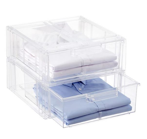 Clear Stackable Shirt & Sweater Boxes