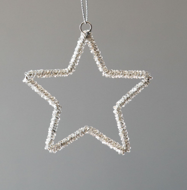 Glass Beaded Star Ornament