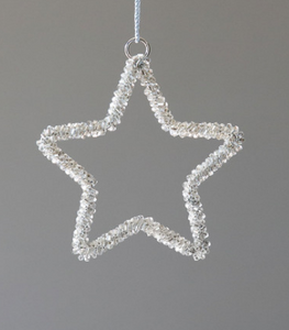 Glass Beaded Star Ornament