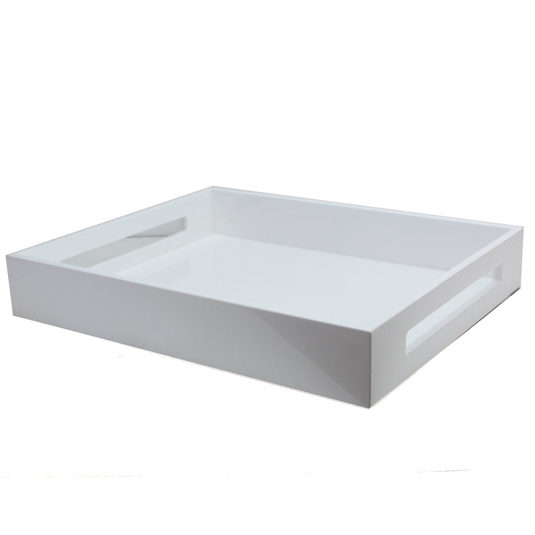 Lacquered White Tray