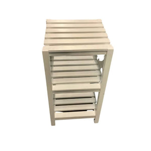 White Wood 3 Tiered Table