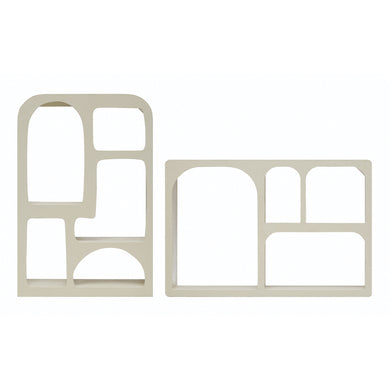 Fir Wood Organic Sectioned Wall Shelf