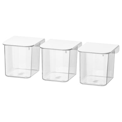 Container with Sliding White Lid