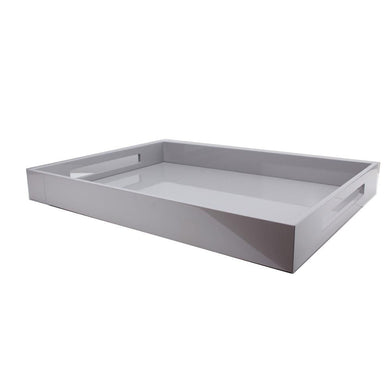 Large Lacquered Gray Chiffon Otterman Tray